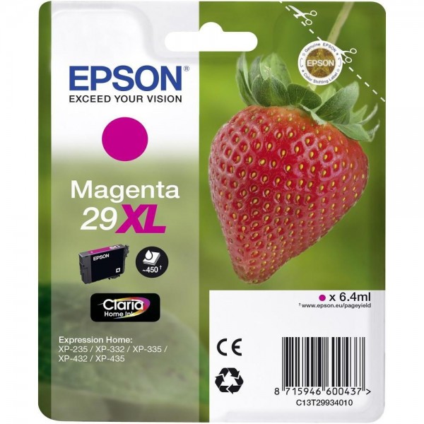 Epson Tinte Erdbeere 29XL Magenta Claria Home XP-235 XP-335 XP-435